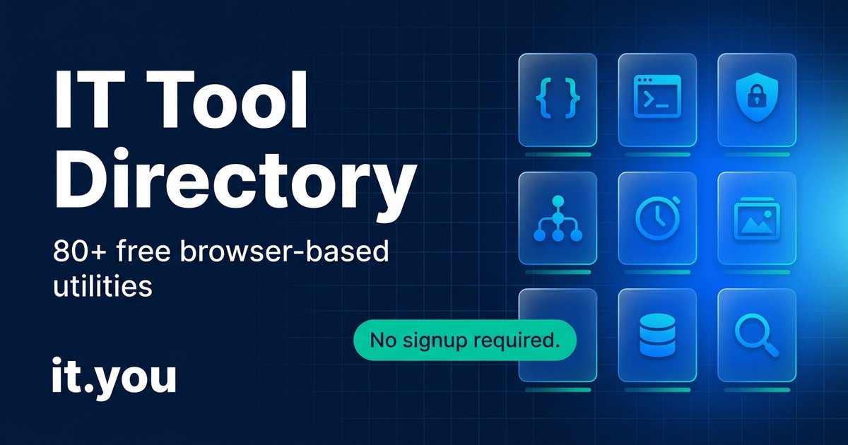 Free IT Tools — Browse All Tools | it.you